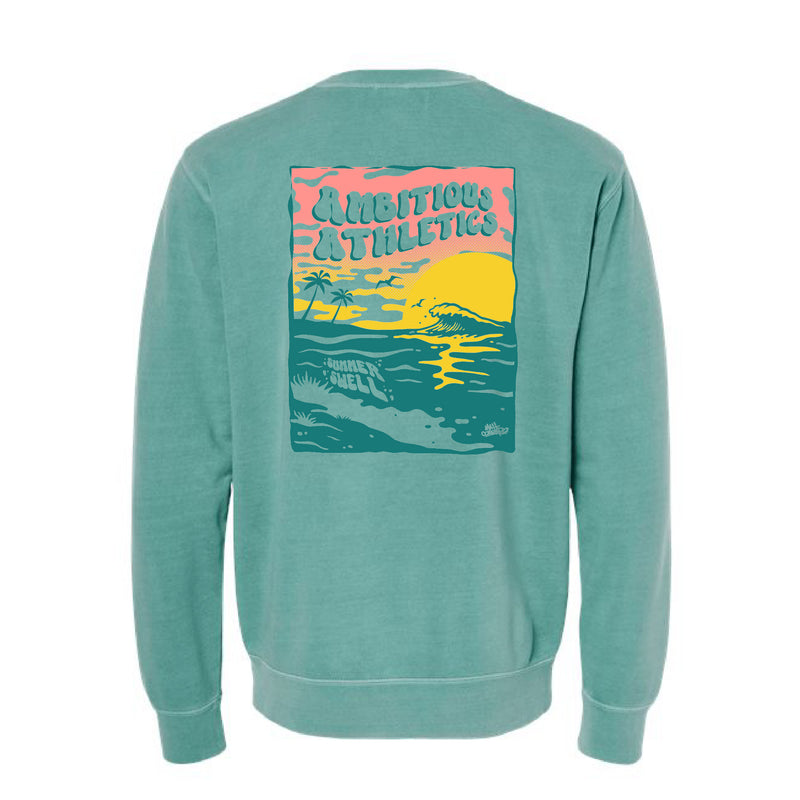 AMBITIOUS ATHLETICS SUMMER SWELL MINT SWEATSHIRT