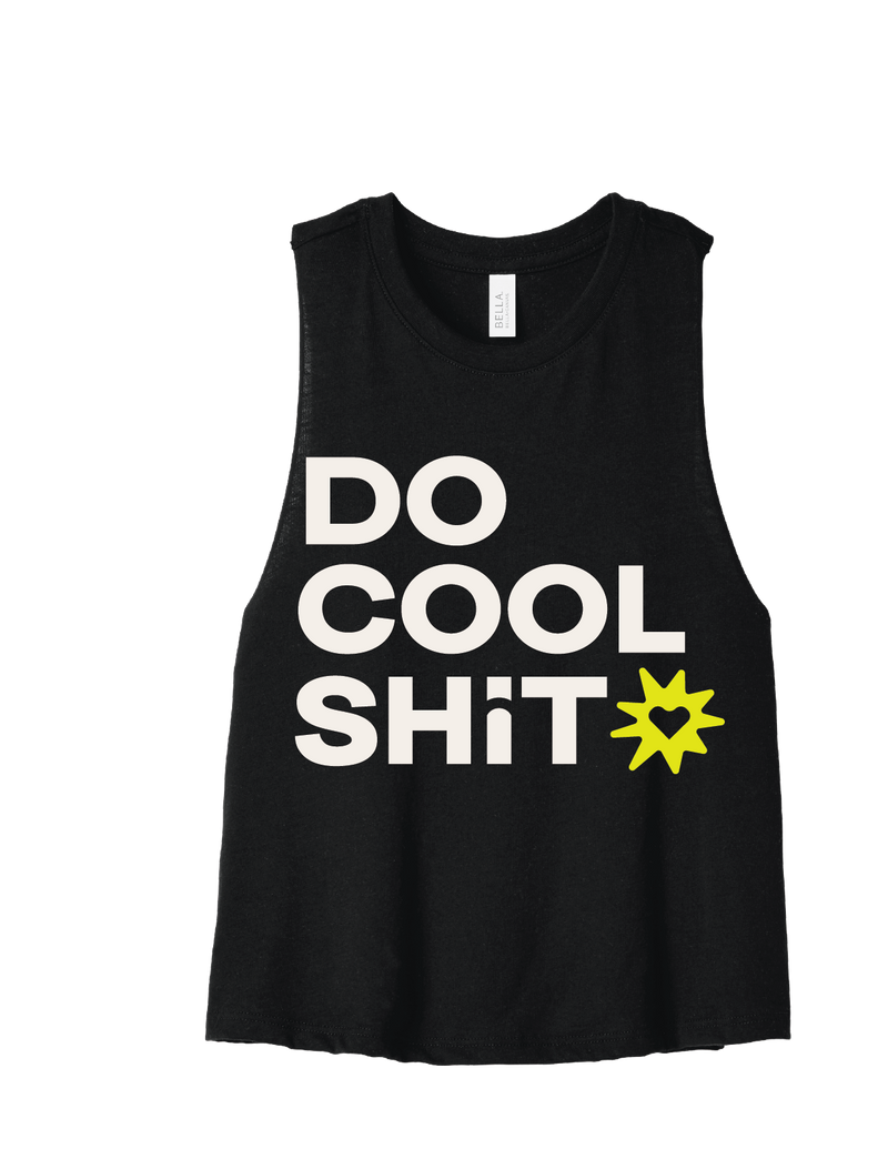 [Pre-Order]  DO COOL SHIT Wicked Iron Strength - Racerback Crop Black