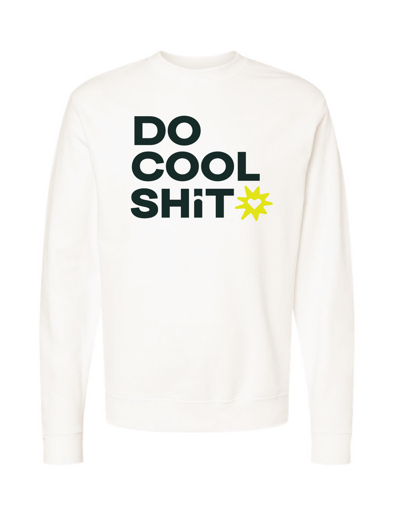 [Pre-Order]  DO COOL SHIT Wicked Iron Strength - Crewneck Vintage White