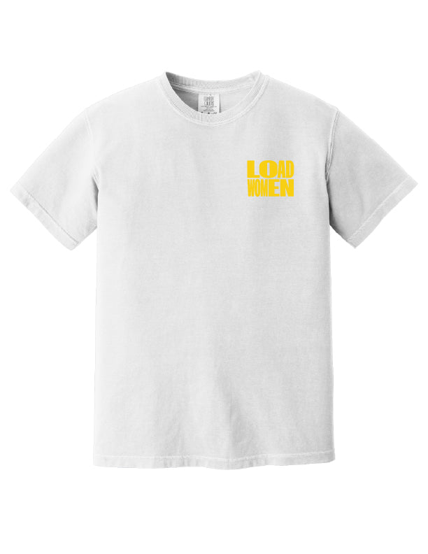 LOAD WOMEN THROWBACK Comfort Colors - Garment-Dyed Heavyweight T-Shirt in WHITE