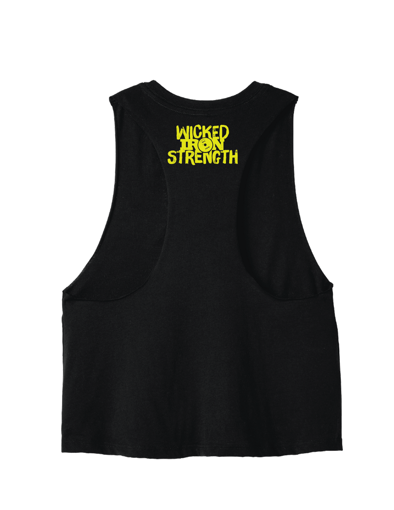 [Pre-Order]  DO COOL SHIT Wicked Iron Strength - Racerback Crop Black