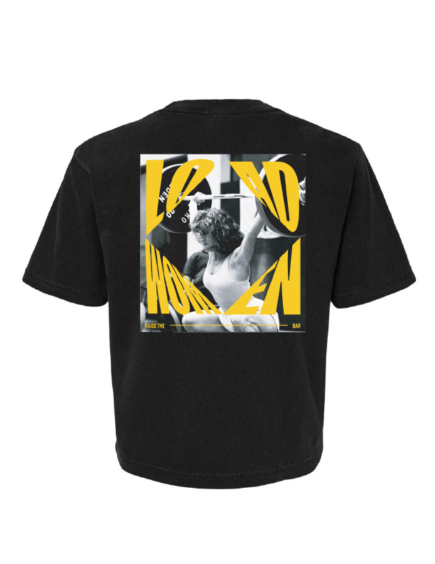 LOAD WOMEN THROWBACK Comfort Colors - Women's Heavyweight Boxy T-Shirt in BLACK