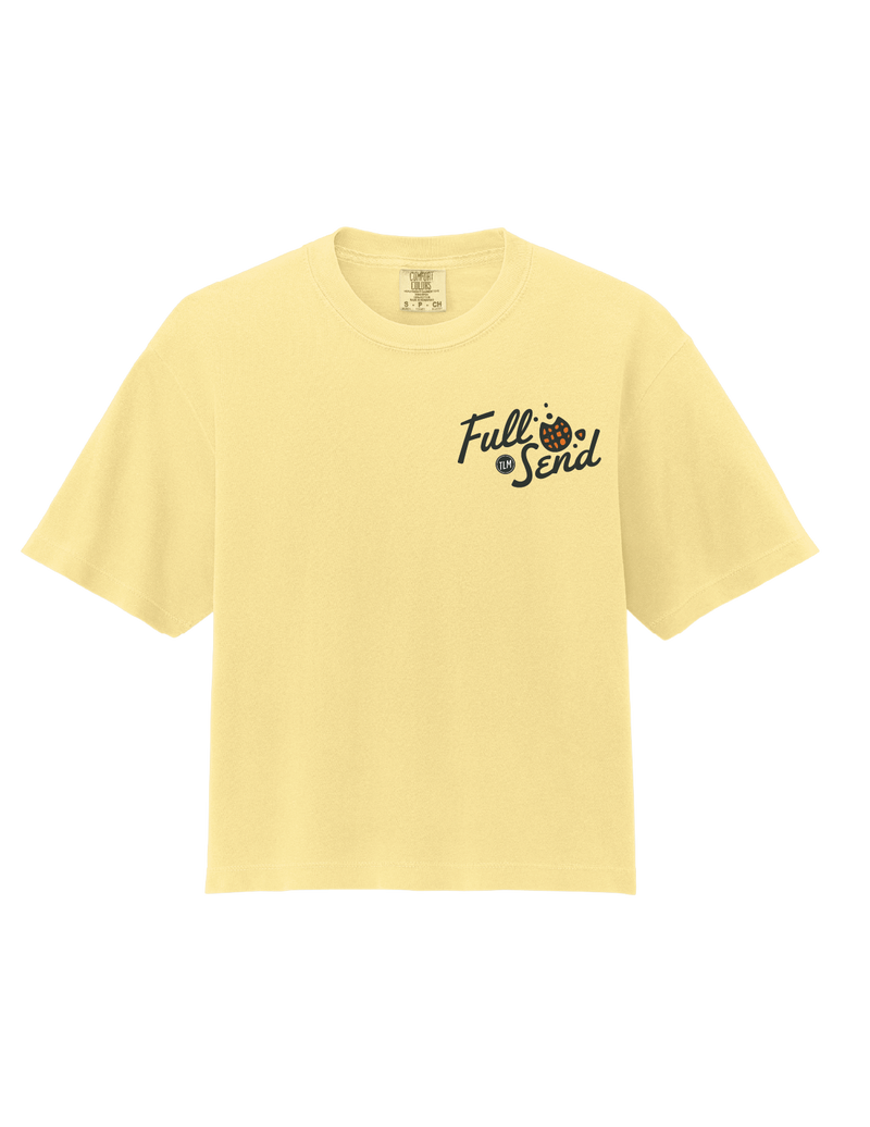 [Pre-Order] RUNNING FULL SEND - Women's Heavyweight Boxy T-Shirt