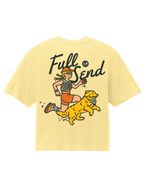 [Pre-Order] RUNNING FULL SEND - Women's Heavyweight Boxy T-Shirt