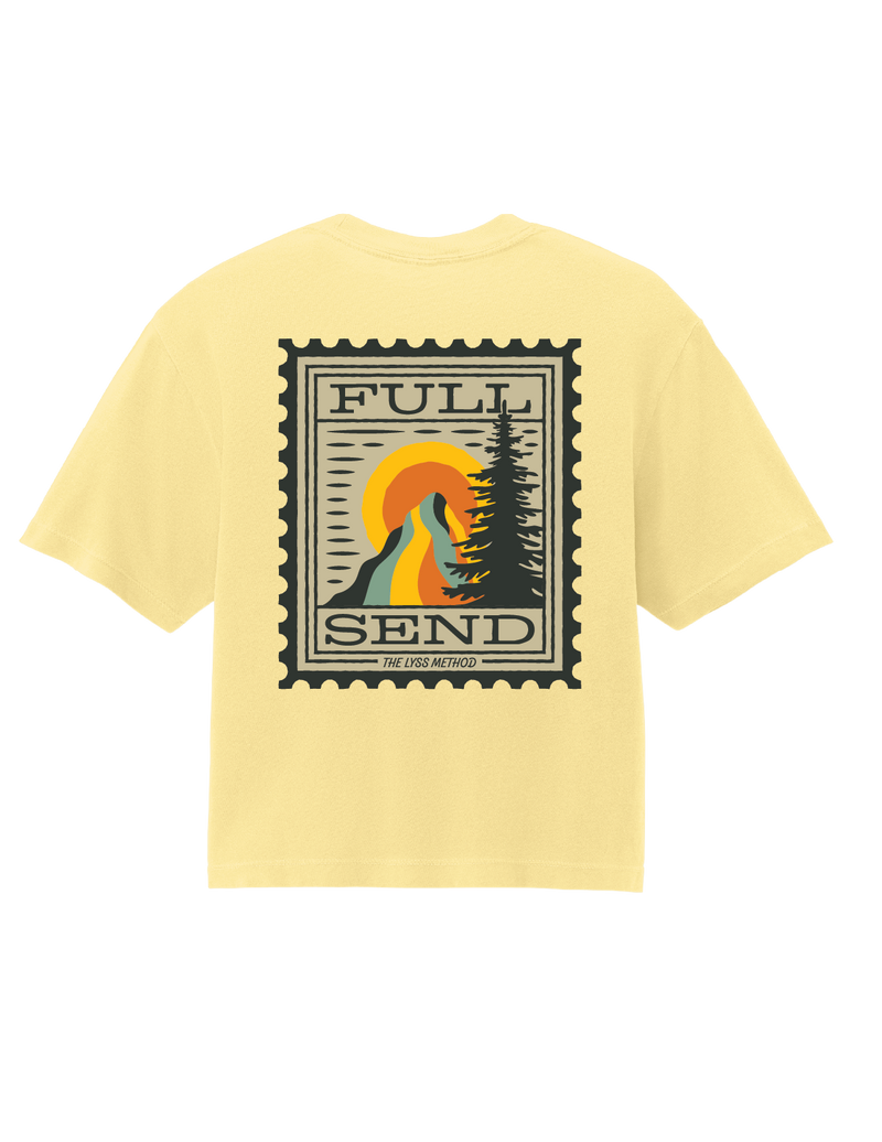 [Pre-Order] STAMP FULL SEND - Women's Heavyweight Boxy T-Shirt