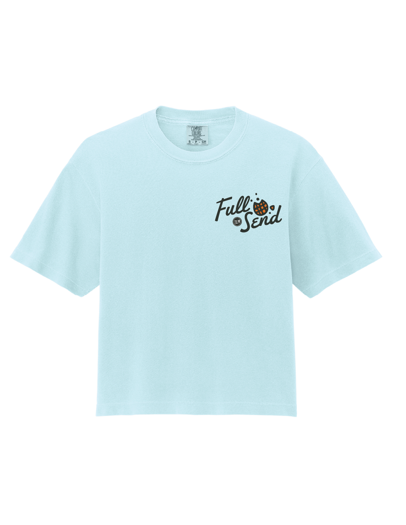 [Pre-Order] RUNNING FULL SEND - Women's Heavyweight Boxy T-Shirt
