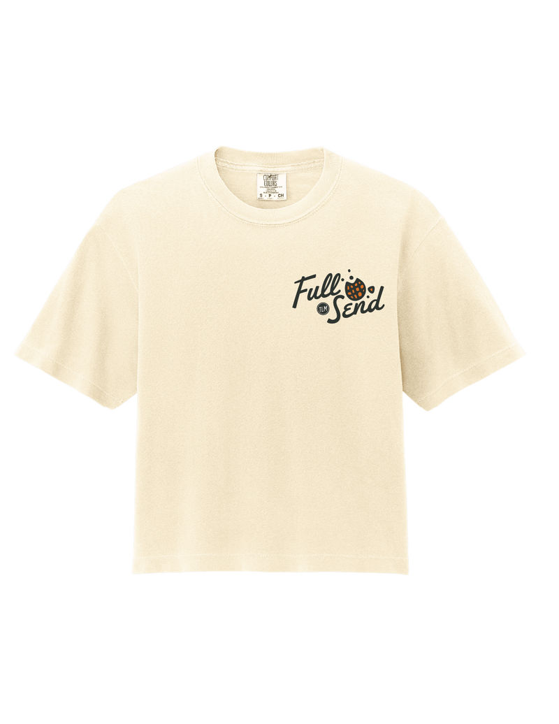 [Pre-Order] RUNNING FULL SEND - Women's Heavyweight Boxy T-Shirt