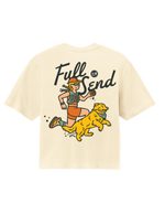 [Pre-Order] RUNNING FULL SEND - Women's Heavyweight Boxy T-Shirt