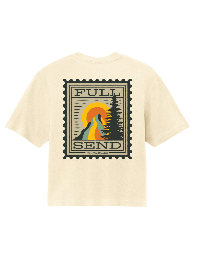 [Pre-Order] STAMP FULL SEND - Women's Heavyweight Boxy T-Shirt