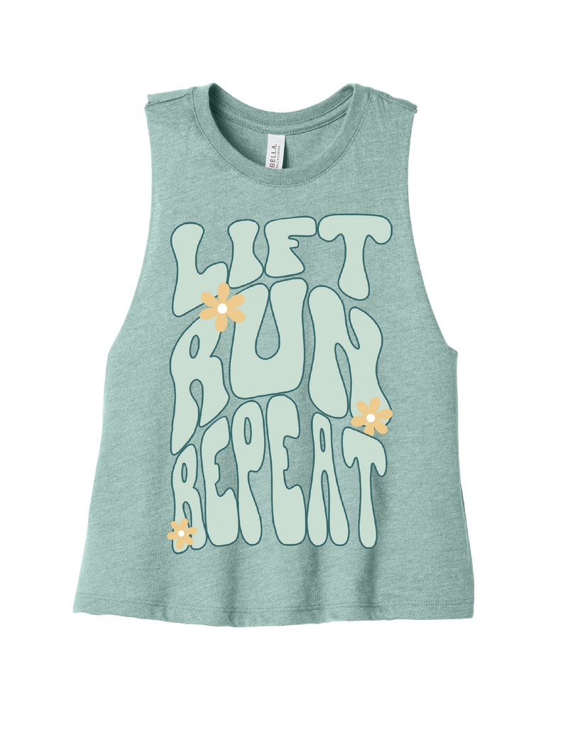 [Pre-Order] TLM RACERBACK CROP: DUSTY BLUE