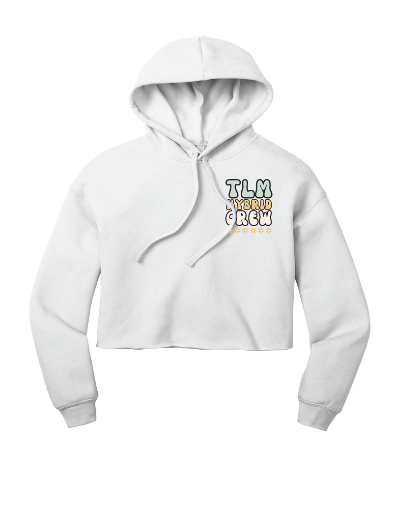 [Pre-Order] TLM HYBRID UNISEX PURE WHITE CROP HOODIE