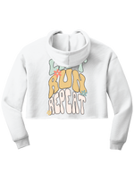[Pre-Order] TLM HYBRID UNISEX PURE WHITE CROP HOODIE