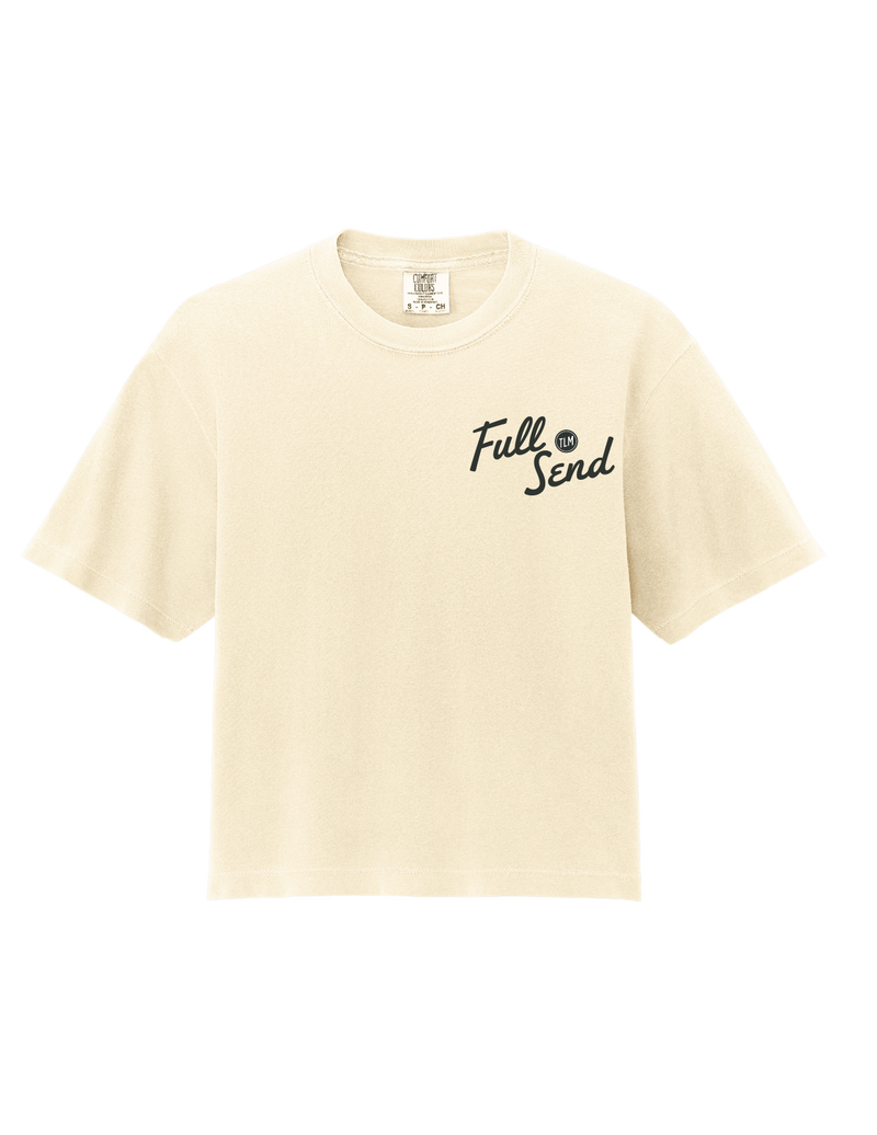 [Pre-Order] HIKING FULL SEND - Women's Heavyweight Boxy T-Shirt